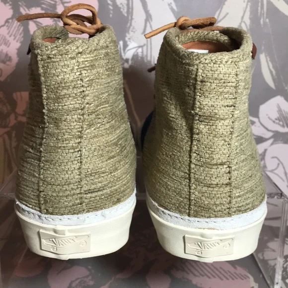 Vans Brand Sk8 Hi Vault Sz 8 Suede & Jacquard Hash Vault Tennis Shoes Never Used